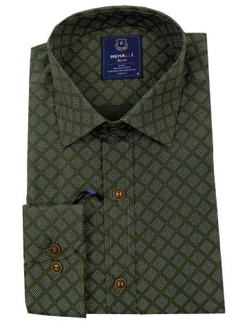 Erkek Slim Fit Puantiye Gömlek Bgl-st00887