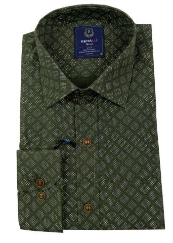 Erkek Slim Fit Puantiye Gömlek Bgl-st00887