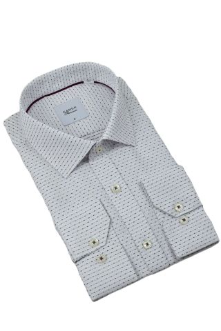 Erkek Klasik Puantiyeli  Uzun Kol Gömlek 3706 BGL-ST04395