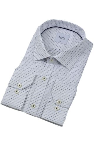 Erkek Klasik Puantiyeli  Uzun Kol Gömlek 3706 BGL-ST04395