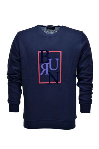 Erkek Baskılı Spor Sıfır Yaka Sweatshirt R2202 BGL-ST03189