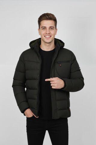 Erkek Kapüşonlu İç Kürklü Spor Mont 99528 BGL-ST04880