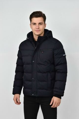 Erkek Kapüşonlu İç Kürklü Spor Mont 99528 BGL-ST04880