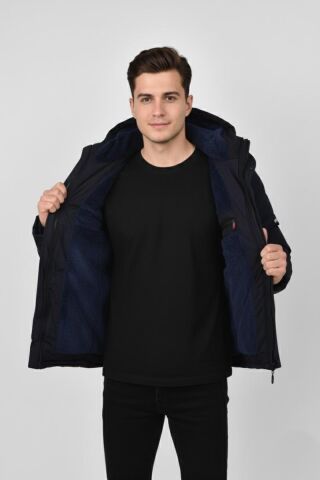 Erkek Kapüşonlu İç Kürklü Spor Mont 99528 BGL-ST04880