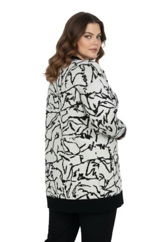 Kadın Leopar Desen Cepli Hırka 7631 BGL-ST04080