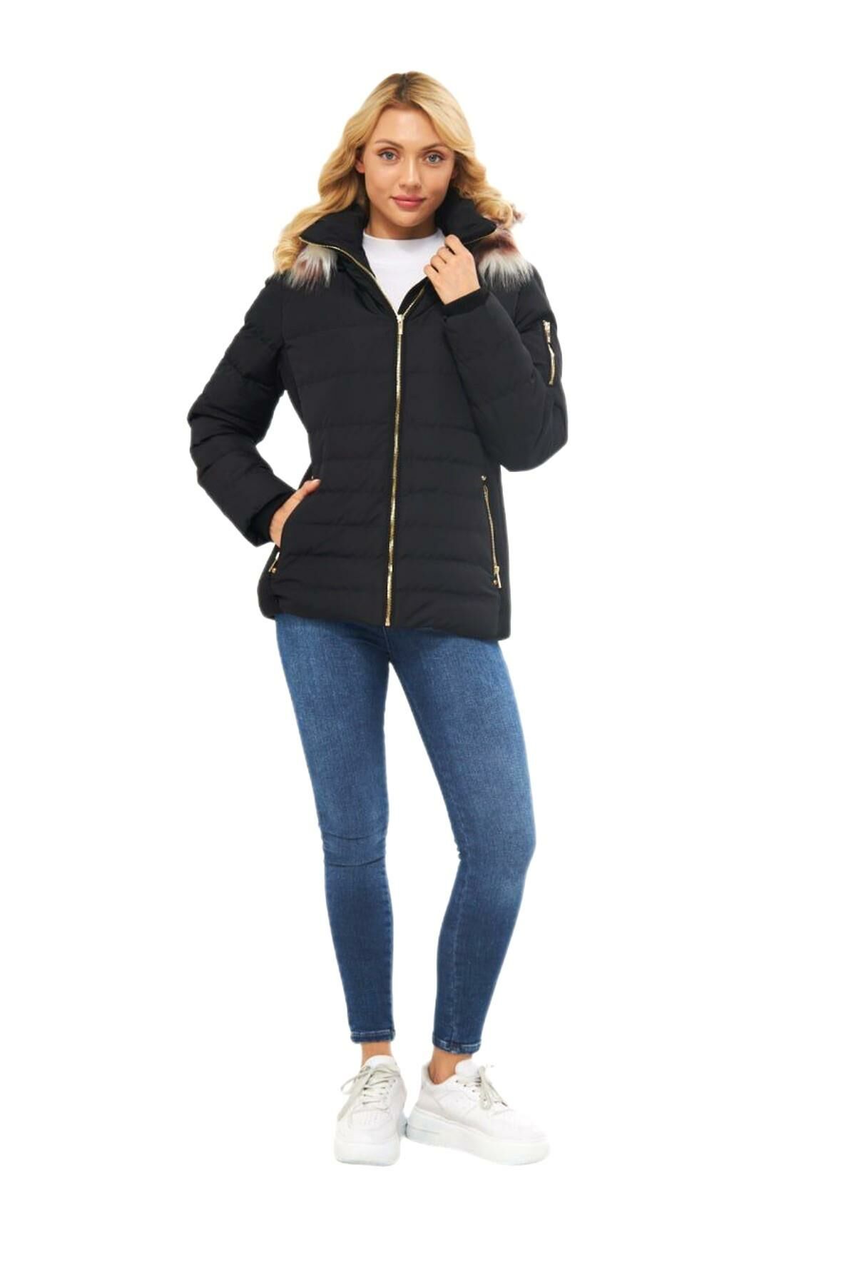 Kadın Spor Kapüşonlu Mont  M5301 BGL-ST03225