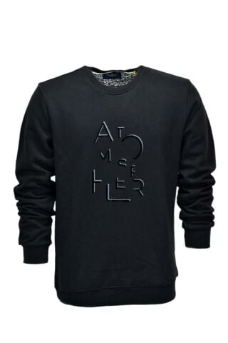 Erkek Baskılı Spor Sıfır Yaka Sweatshirt R2206 BGL-ST03190