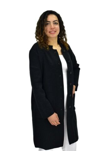 Kadın Tiriko Düğmeli Cepli Hırka BGL-ST04082