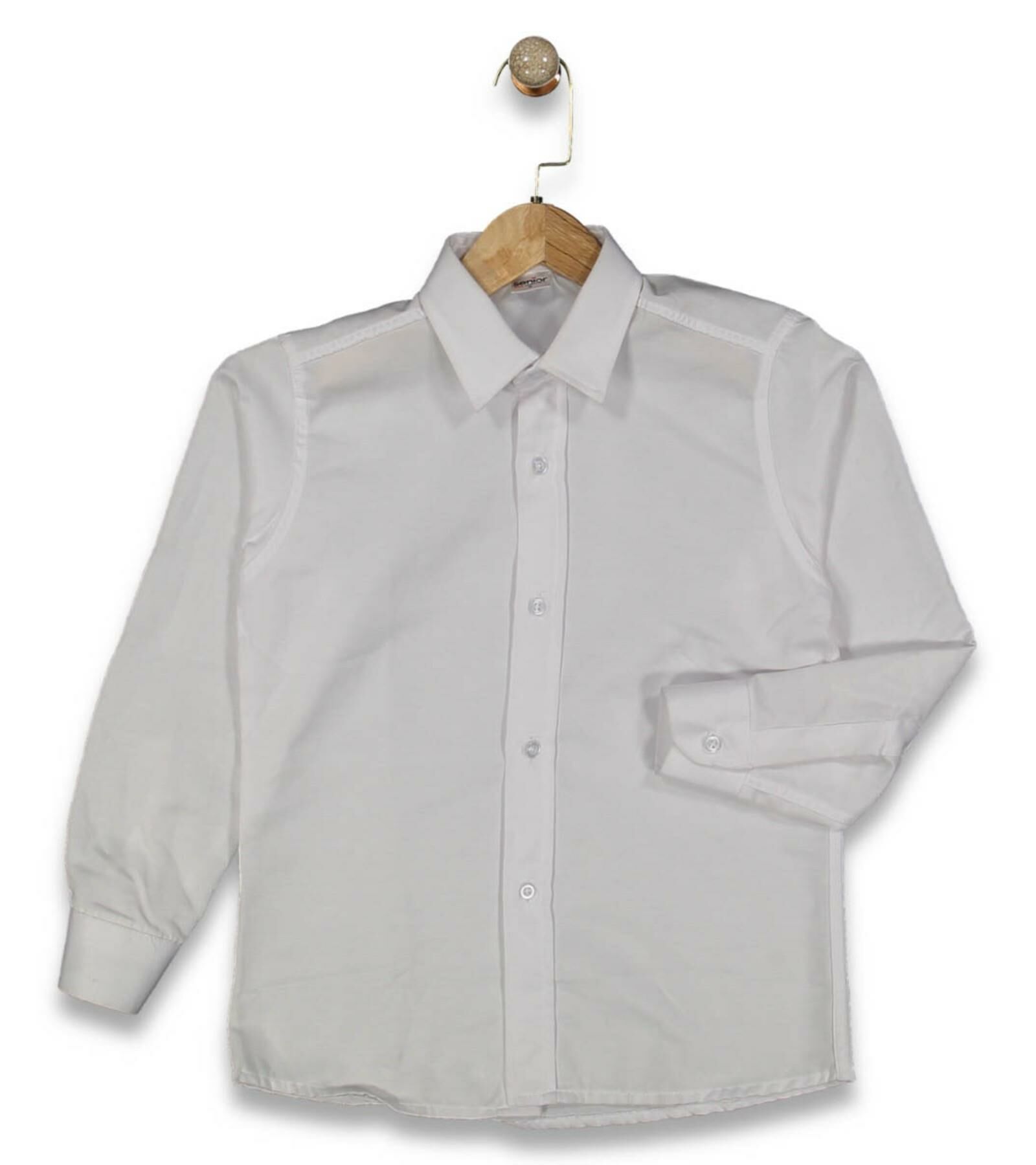 Erkek Çocuk Beyaz Uzun Kol Gömlek BGL-ST04547