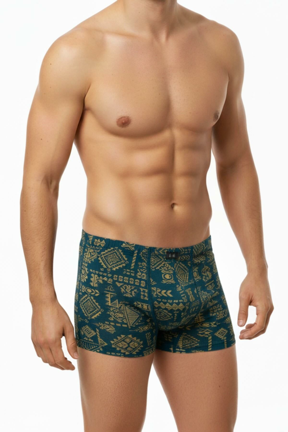 Erkek Likralı Baskı Desenli Boxer  BGL-ST05009