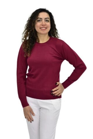 Kadın Sıfır Yaka Spor Kazak BGL-ST04085