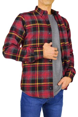 Erkek Silim Fit Ekose Oduncu Gömlek BGL-ST01711