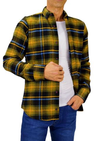 Erkek Silim Fit Ekose Oduncu Gömlek BGL-ST01711