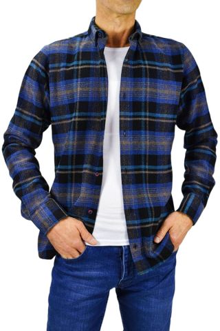 Erkek Silim Fit Ekose Oduncu Gömlek BGL-ST01711