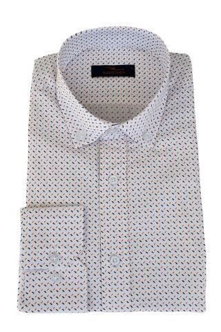 Erkek Silim Fit Uzun Kol Puantiyeli Gömlek BGL-ST01968