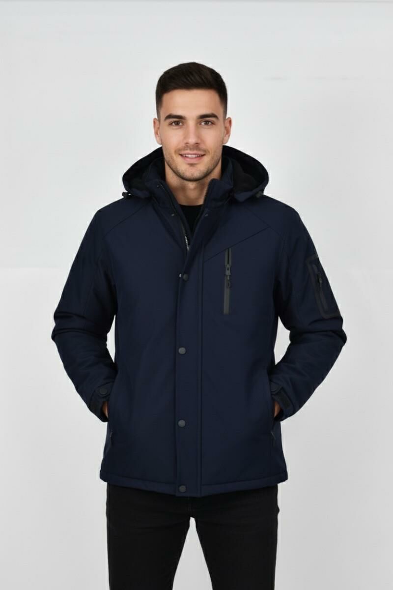 Erkek Kapüşonlu Spor Mont Regular Fit 3013 BGL-ST04908