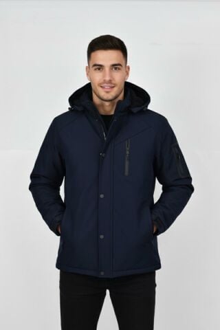 Erkek Kapüşonlu Spor Mont Regular Fit 3013 BGL-ST04908