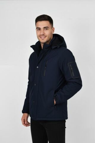 Erkek Kapüşonlu Spor Mont Regular Fit 3013 BGL-ST04908