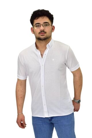 Erkek Büyük Beden Gömlek Yaka Düğmeli Tişört BGL-ST04525