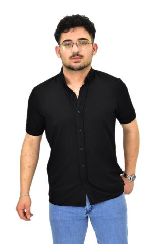 Erkek Büyük Beden Gömlek Yaka Düğmeli Tişört BGL-ST04525