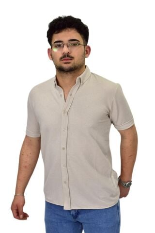 Erkek Büyük Beden Gömlek Yaka Düğmeli Tişört BGL-ST04525