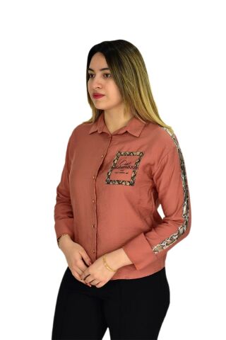 Kadın Kol Omuz Işlemeli Gömlek B6395 BGL-ST02545