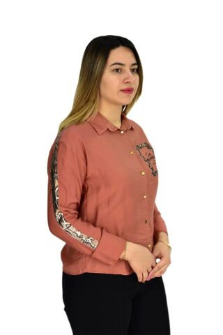 Kadın Kol Omuz Işlemeli Gömlek B6395 BGL-ST02545