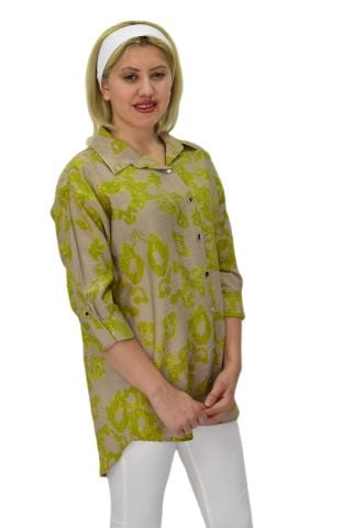 Kadın Leopar Desen Ayrobin Gömlek BGL-ST03700