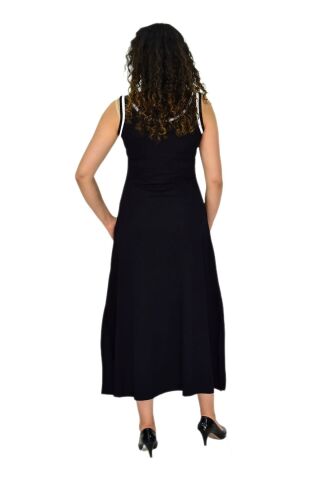 Kadın Askılı Biyeli Likralı Elbise BGL-ST04649