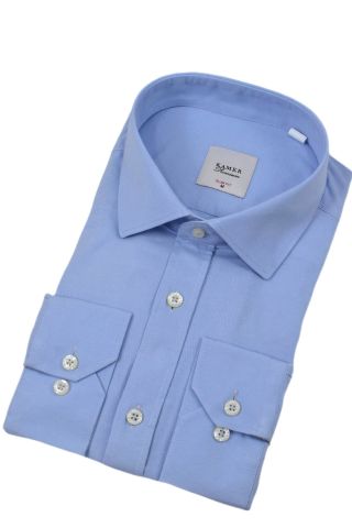 Erkek Slim Fitt Likralı Uzun Kol Kulplu Gömlek 2358 BGL-ST04384