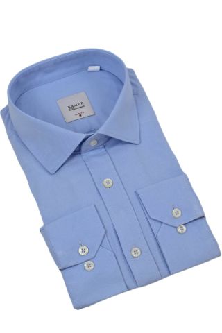 Erkek Slim Fitt Likralı Uzun Kol Kulplu Gömlek 2358 BGL-ST04384