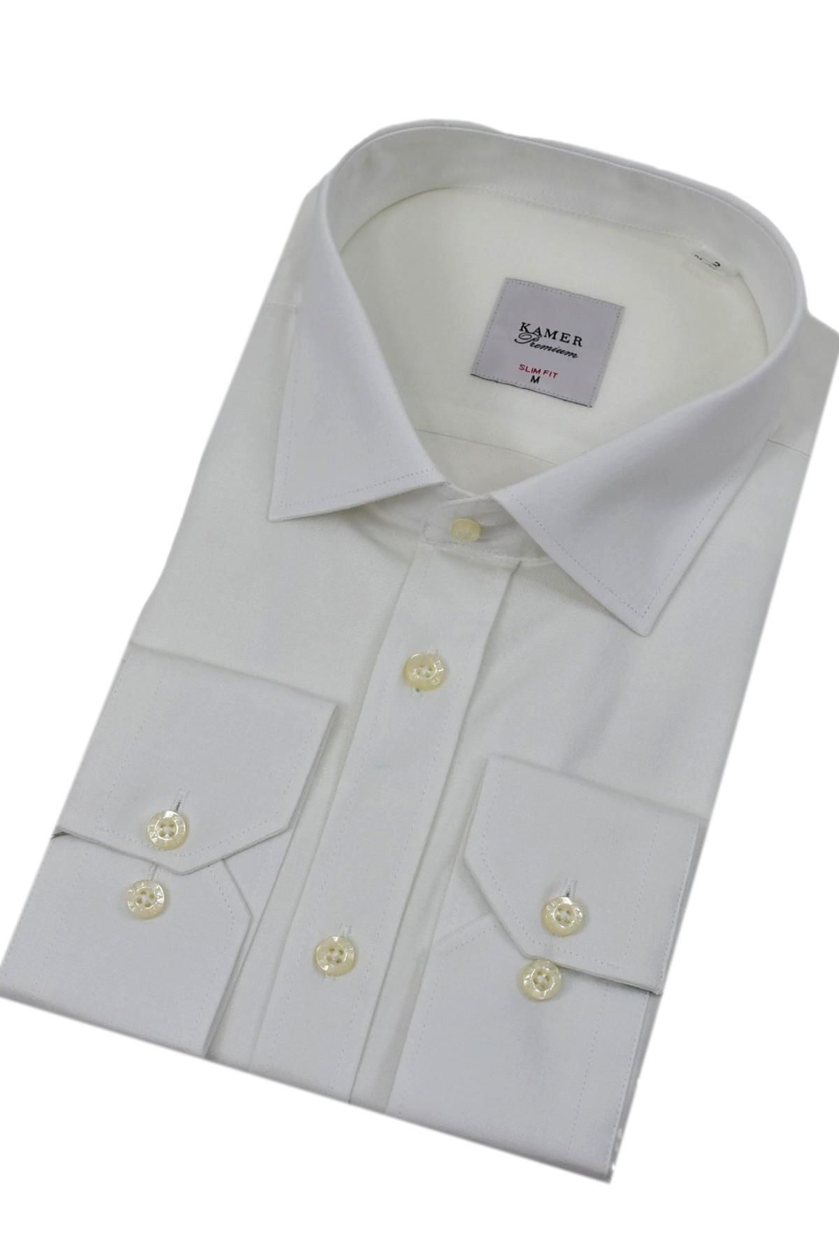 Erkek Slim Fitt Likralı Uzun Kol Kulplu Gömlek 2358 BGL-ST04384