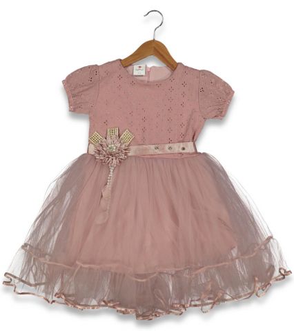 Kız Çocuk Brodeli Tül Elbise BGL-ST04441