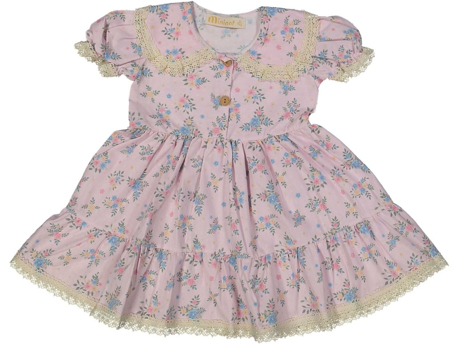 Kız Çocuk Çiçek Baskılı Elbise BGL-ST04442