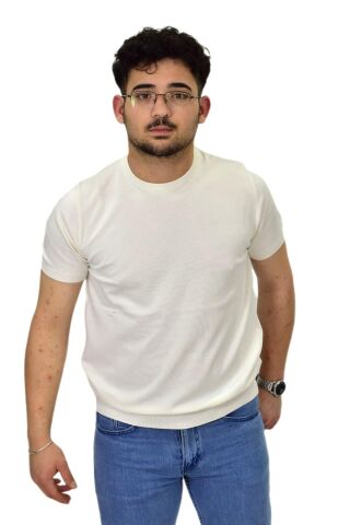 Erkek Triko Sıfır Yaka Tişört  P6035 BGL-ST04505