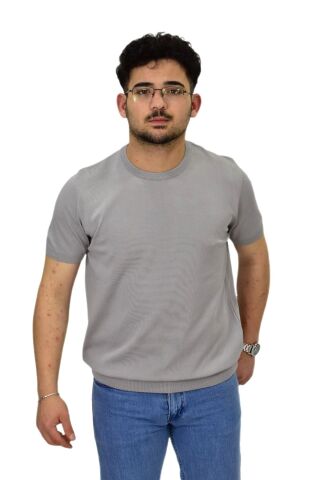Erkek Triko Sıfır Yaka Tişört  P6035 BGL-ST04505