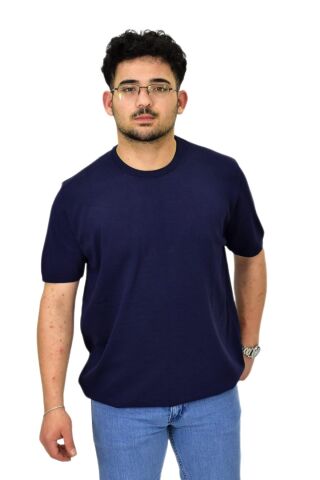 Erkek Triko Sıfır Yaka Tişört  P6035 BGL-ST04505