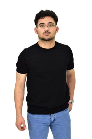 Erkek Triko Sıfır Yaka Tişört  P6035 BGL-ST04505