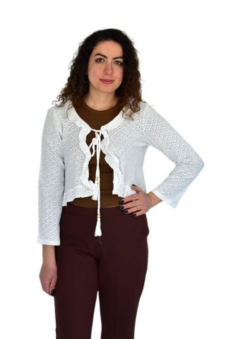 Kadın Yazlık Otantik File Bağcıklı Hırka BGL-ST04247