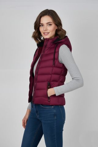 Kadın Kapüşonlu Spor Yelek 5000 BGL-ST04894