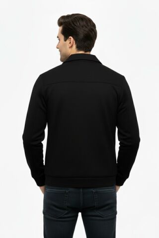 Erkek Siyah Regular Fit Mevsimlik Süet Spor Mont BGL-ST05013