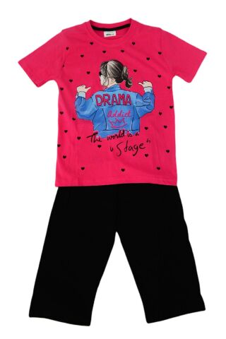Kız Garson Boy Kısa Kol Kapri li Pijama Takım 12849 BGL-ST01181