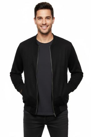 Erkek Regular Fit Mevsimlik Hakim Yaka Süet Spor Mont BGL-ST05014