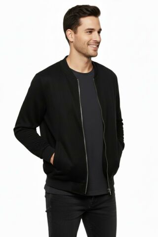 Erkek Regular Fit Mevsimlik Hakim Yaka Süet Spor Mont BGL-ST05014