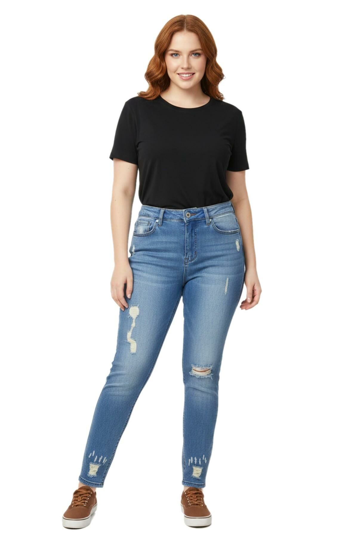 Kadın Eskitme Model Jeans BGL-ST03914