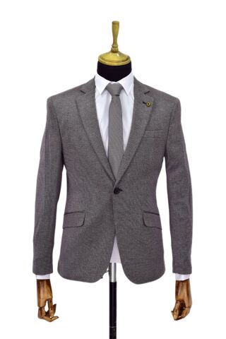 Erkek Bordo Tek Spor Ceket Çift Yırtmaçlı BGL-ST03973