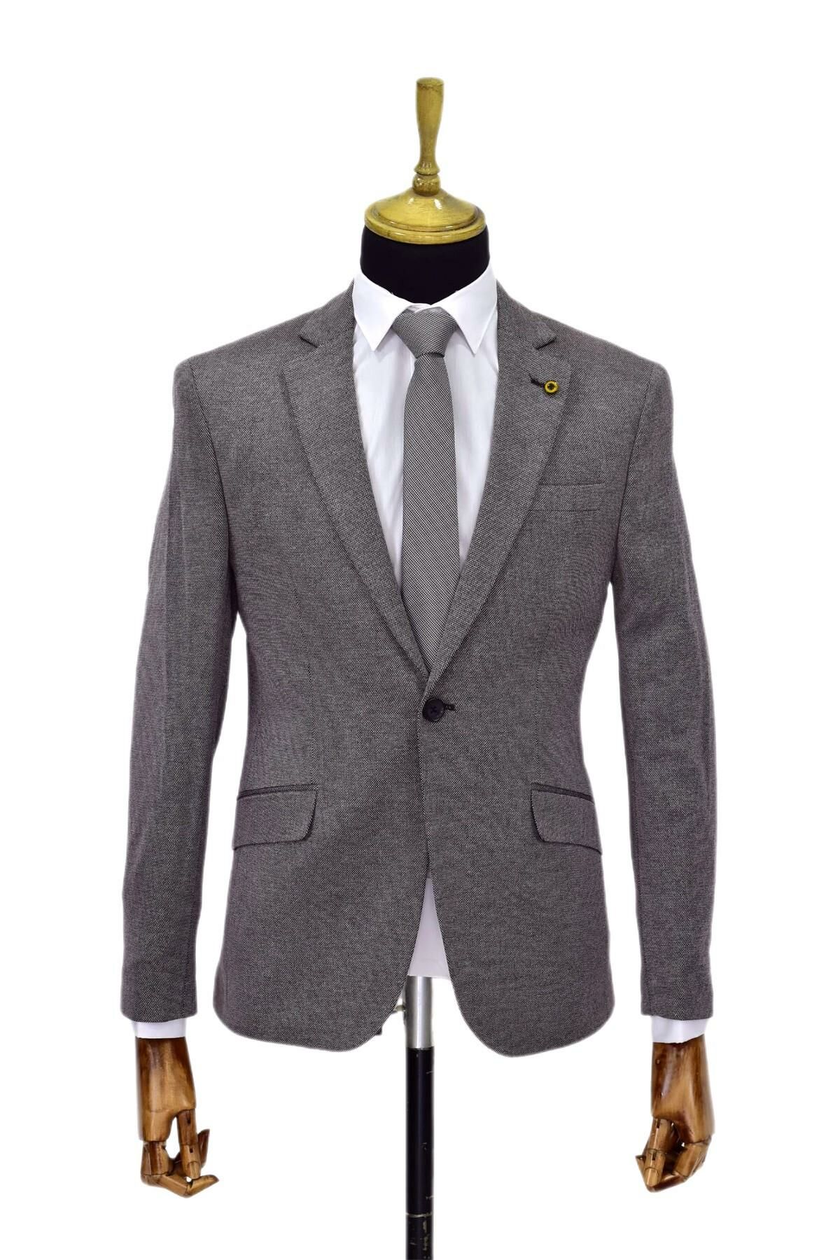 Erkek Bordo Tek Spor Ceket Çift Yırtmaçlı BGL-ST03973