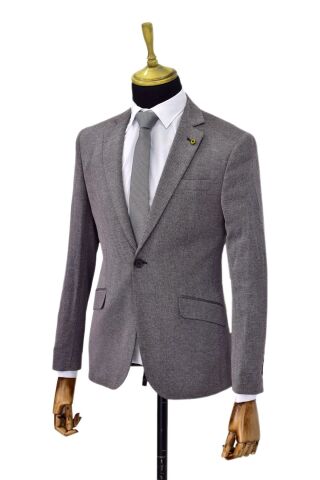 Erkek Bordo Tek Spor Ceket Çift Yırtmaçlı BGL-ST03973