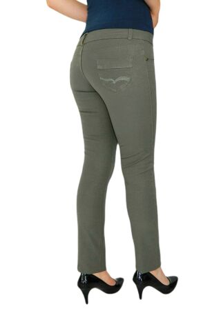 Kadın Kanvas Dar Paça Düşük Bel Pantolon 352 BGL-23615398