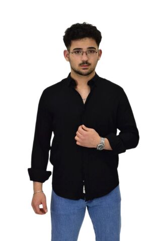 Erkek Spor Silim Fit Uzun Kol Gömlek G5019 BGL-ST04493